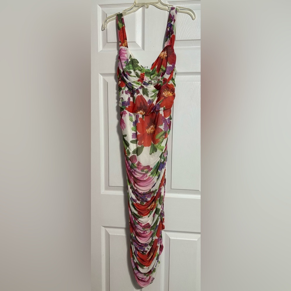 Fashion Nova Vibrant Floral Midi Dress - Picture 4 of 6
